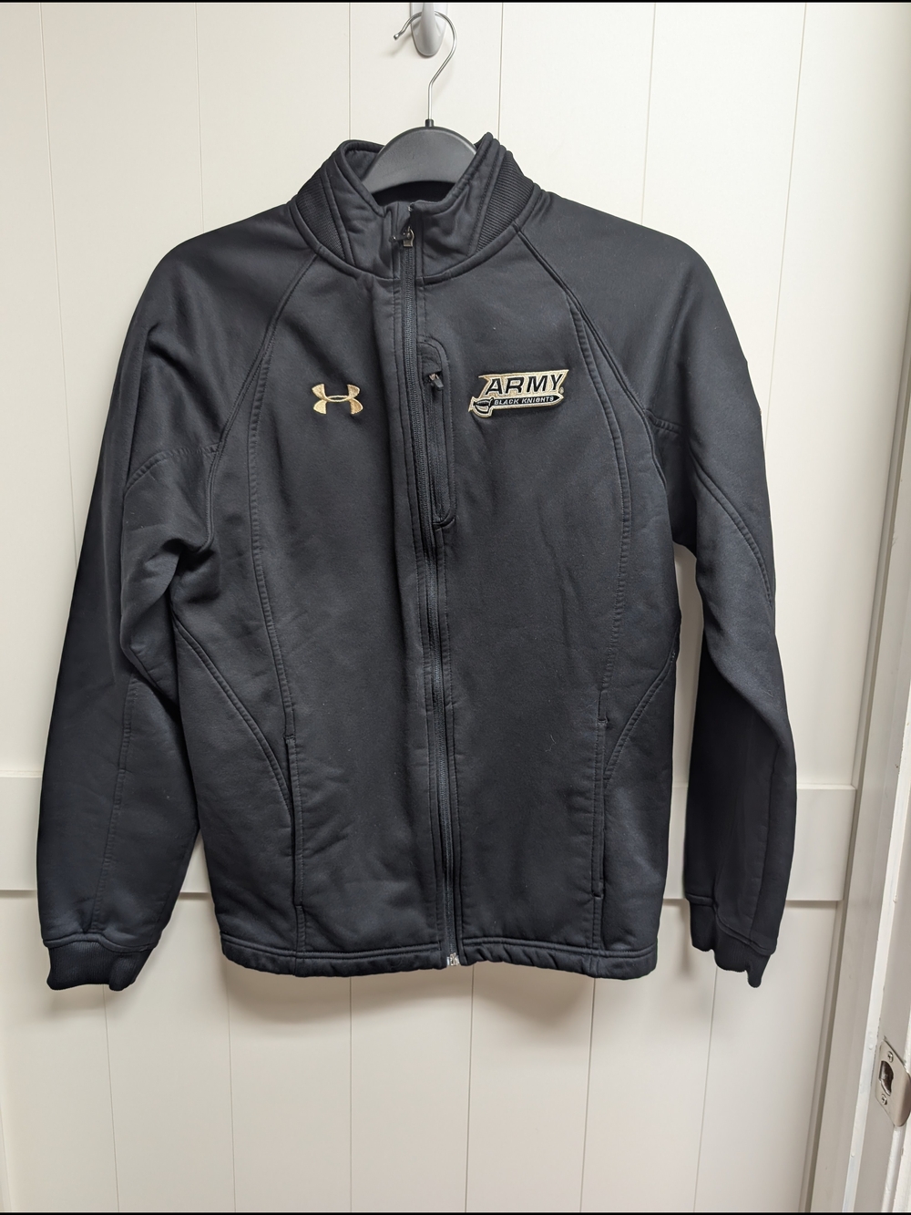 Under Armour Men's West Point Army Black Full-Zip Jacket, Medium